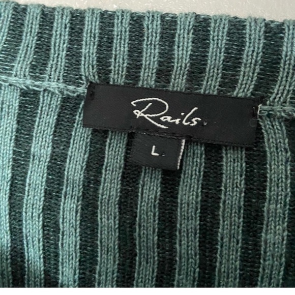 RAILS “Genesis Emerald Navy” Cotton Cashmere Ribbed Dress - Picture 2 of 10